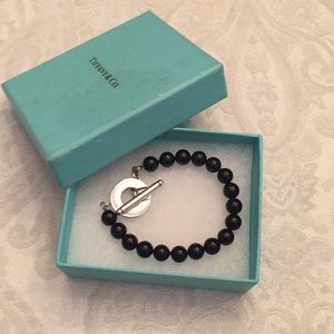 Tiffany & Co. onyx bead bracelet